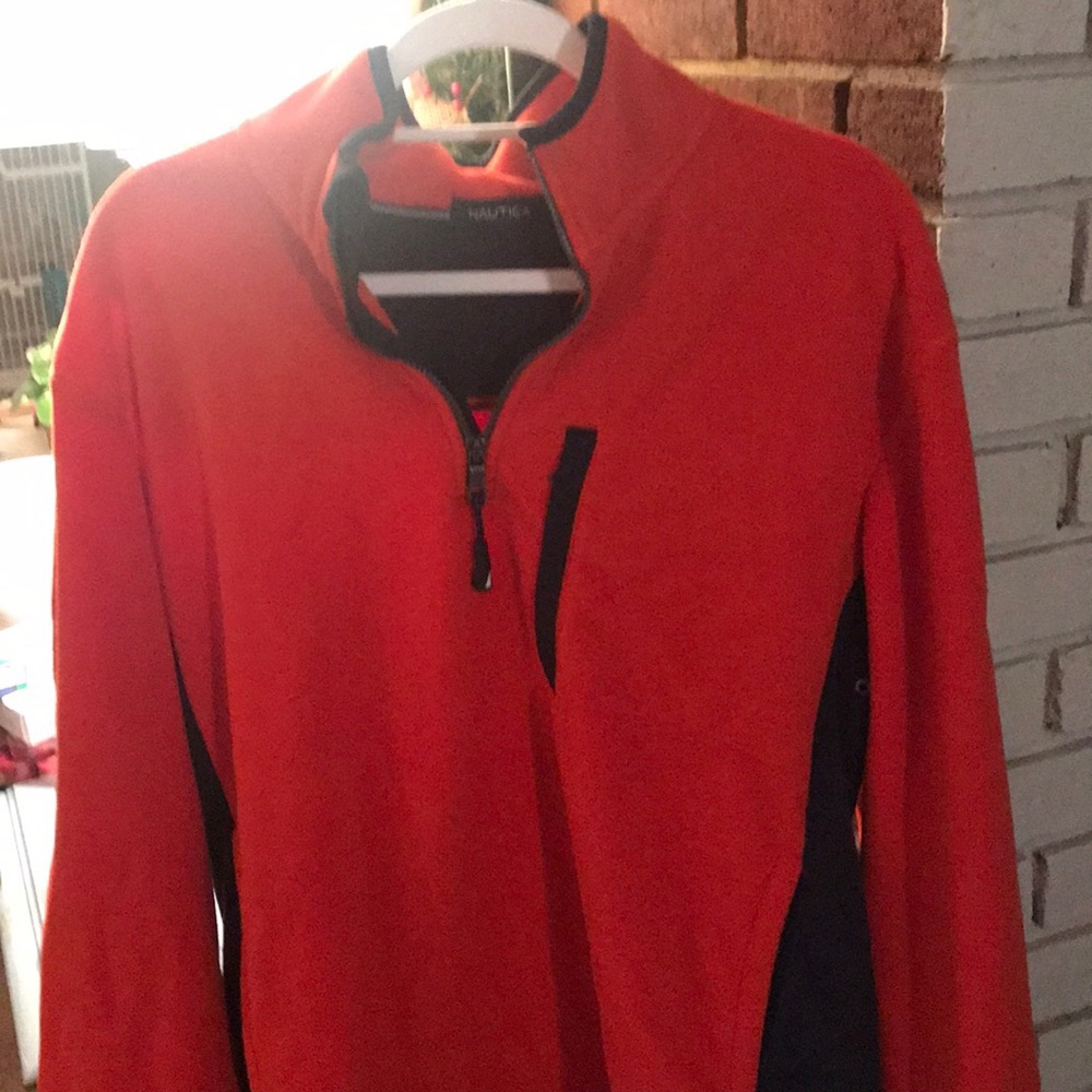 Nautical pull over fleece shirt